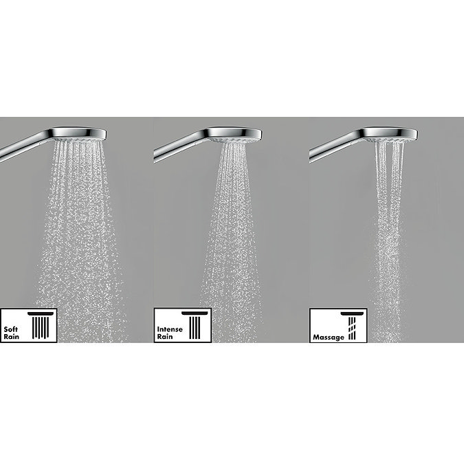 hansgrohe Croma Select E 110 Multi 3 Spray Shower Slider Rail Kit 90cm - 26590400 In Bathroom Large