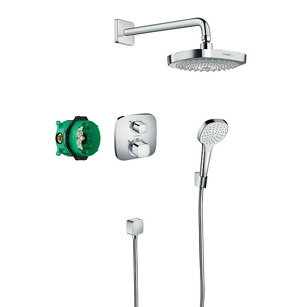 hansgrohe Croma Select E Complete Shower Set with Wall Mounted Shower Handset - 27294000 Large Image