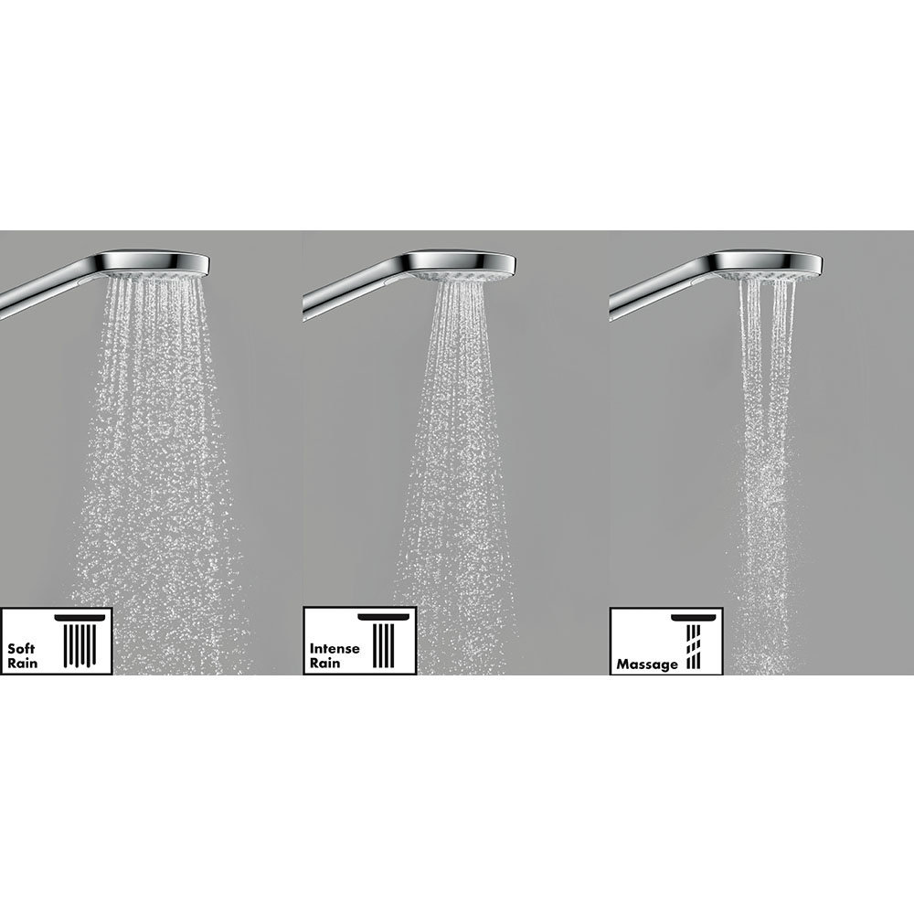 hansgrohe Croma Select E EcoSmart Multi 3 Spray Shower Slider Rail Kit 90cm - 26591400  In Bathroom 