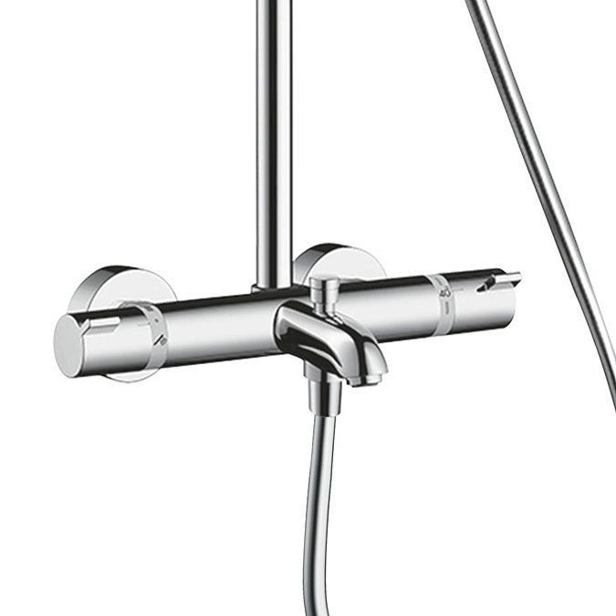 hansgrohe Croma Select E Showerpipe 180 Thermostatic Bath Shower Mixer - 27352400  Profile Large Ima