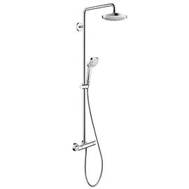 hansgrohe Croma Select E Showerpipe 180 Thermostatic Shower Mixer - 27256400 Medium Image