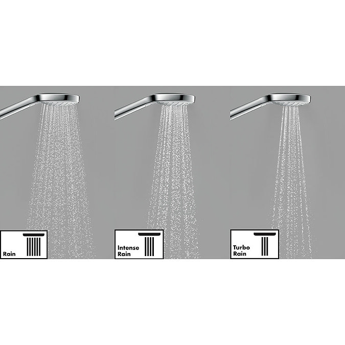 hansgrohe Croma Select E Vario 3 Spray Handshower with Holder & 1250mm Hose - 26425400  Profile Larg