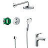 hansgrohe Croma Select S Complete Shower Set & Focus Tap Package Large Image