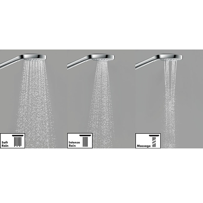 hansgrohe Croma Select S EcoSmart SemiPipe Multi with Thermostatic Shower Mixer - 27249400  Profile 