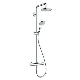 hansgrohe Croma Select S Showerpipe 180 Thermostatic Shower Mixer - 27253400 Medium Image