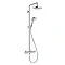 hansgrohe Croma Select S Showerpipe 180 Thermostatic Shower Mixer - 27253400 Large Image