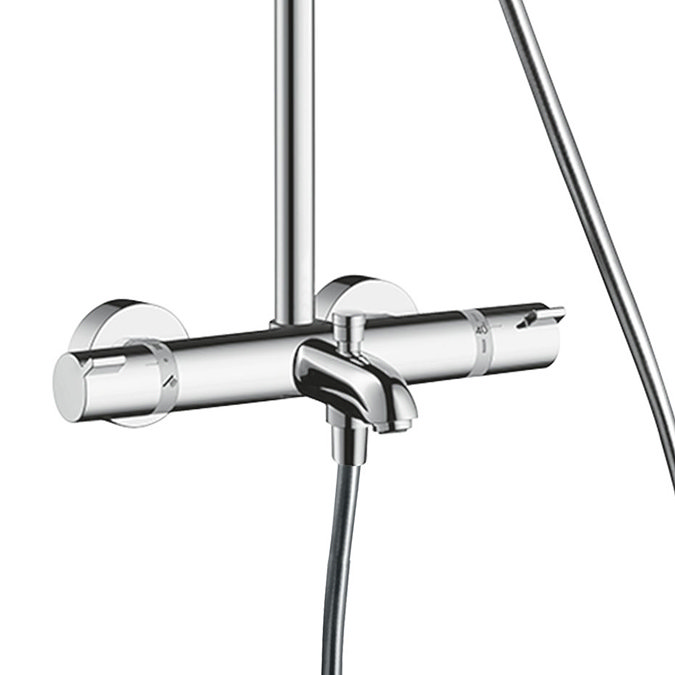 hansgrohe Croma Select S Showerpipe 180 Thermostatic Bath Shower Mixer - 27351400 Profile Large Ima