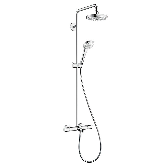 hansgrohe Croma Select S Showerpipe 180 Thermostatic Bath Shower Mixer - 27351400 Large Image