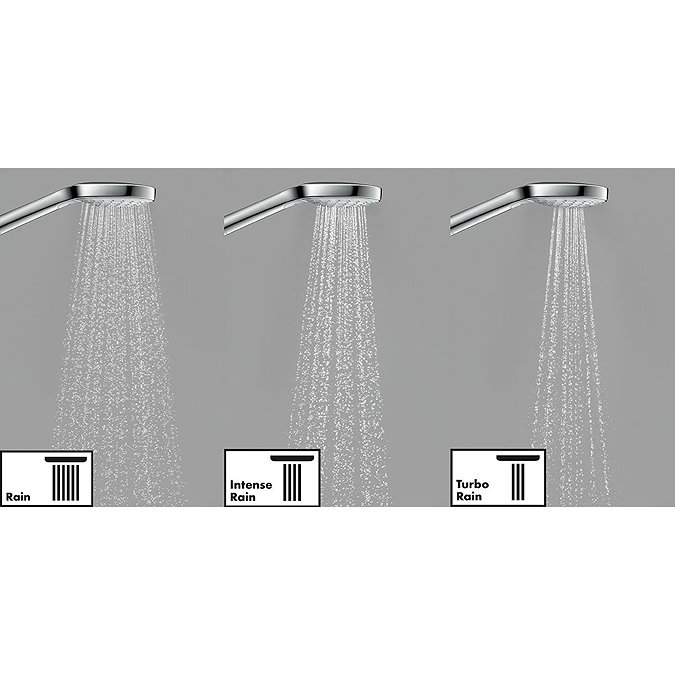 hansgrohe Croma Select S Vario 3 Spray Handshower with Holder & 1250mm Hose - 26421400  Profile Larg
