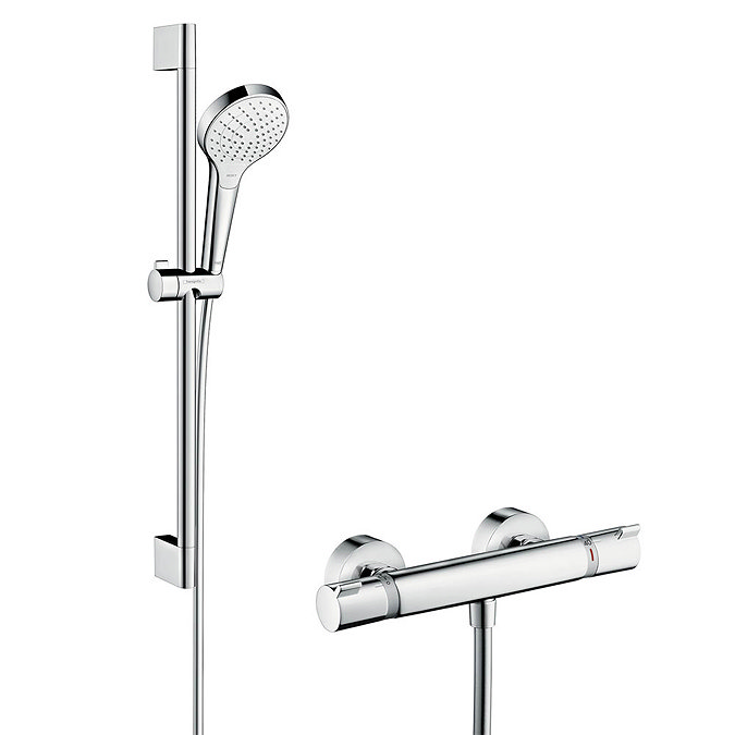 Hansgrohe Croma Select S Vario Thermostatic Shower System with 65cm Shower Slider Rail Kit - 2701340