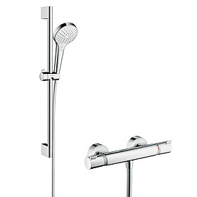 Hansgrohe Croma Select S Vario Thermostatic Shower System with 65cm Shower Slider Rail Kit - 2701340