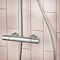 hansgrohe Crometta E EcoSmart Showerpipe 240 Thermostatic Shower Mixer - 27281000  In Bathroom Large Image