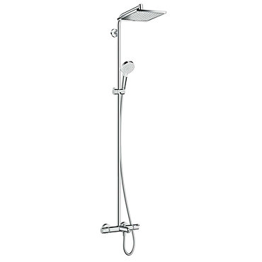 hansgrohe Crometta E Showerpipe 240 1 Jet with Thermostatic Bath Mixer - 27298000  Profile Large Image