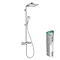 hansgrohe Crometta E Showerpipe 240 Thermostatic Shower Mixer - 27271000  additional Large Image
