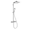 Hansgrohe Crometta E Varia Showerpipe 240 Thermostatic Shower Mixer - 26785000 Large Image