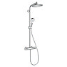 hansgrohe Crometta S EcoSmart Showerpipe 240 Thermostatic Shower Mixer - 27268000  additional Large Image