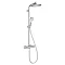 hansgrohe Crometta S EcoSmart Showerpipe 240 Thermostatic Shower Mixer - 27268000  additional Large Image