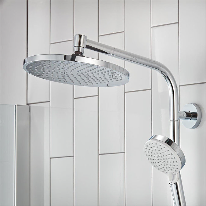 hansgrohe Crometta S EcoSmart Showerpipe 240 Thermostatic Shower Mixer - 27268000  Newest Large Image