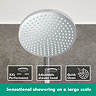 hansgrohe Crometta S Showerpipe 240 1 Jet with Thermostatic Bath Mixer - 27320000  Profile Large Image