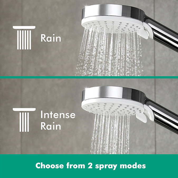 hansgrohe Crometta S Showerpipe 240 1 Jet with Thermostatic Bath Mixer - 27320000 Feature Large Image