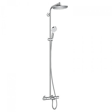 hansgrohe Crometta S Showerpipe 240 1 Jet with Thermostatic Bath Mixer - 27320000  Profile Large Image