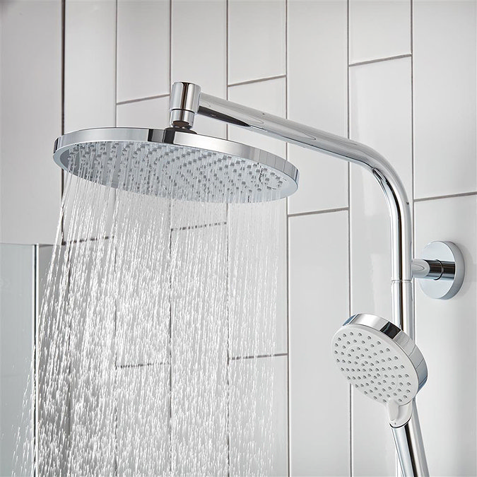 hansgrohe Crometta S Showerpipe 240 Thermostatic Shower Mixer - 27267000  additional Large Image