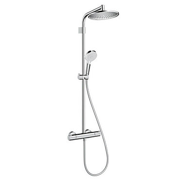 Hansgrohe Crometta S Varia Showerpipe 240 Thermostatic Shower Mixer - 26781000  Profile Large Image