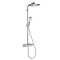 Hansgrohe Crometta S Varia Showerpipe 240 Thermostatic Shower Mixer - 26781000 Large Image