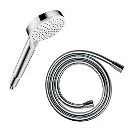 hansgrohe Crometta Vario 2 Spray Hand Shower 100 + Isiflex 1.6m Shower Hose Large Image