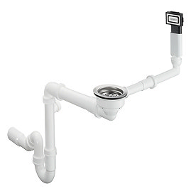 hansgrohe D16-10 Manual Waste & Overflow Set for Single Bowl Granite - 43927000 Large Image