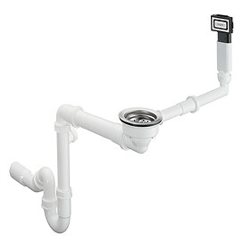 hansgrohe D16-10 Manual Waste & Overflow Set for Single Bowl Granite - 43927000 Large Image