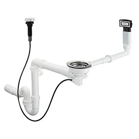 hansgrohe D16-11 Automatic Waste & Overflow Set for Single Bowl Granite - 43937000 Large Image