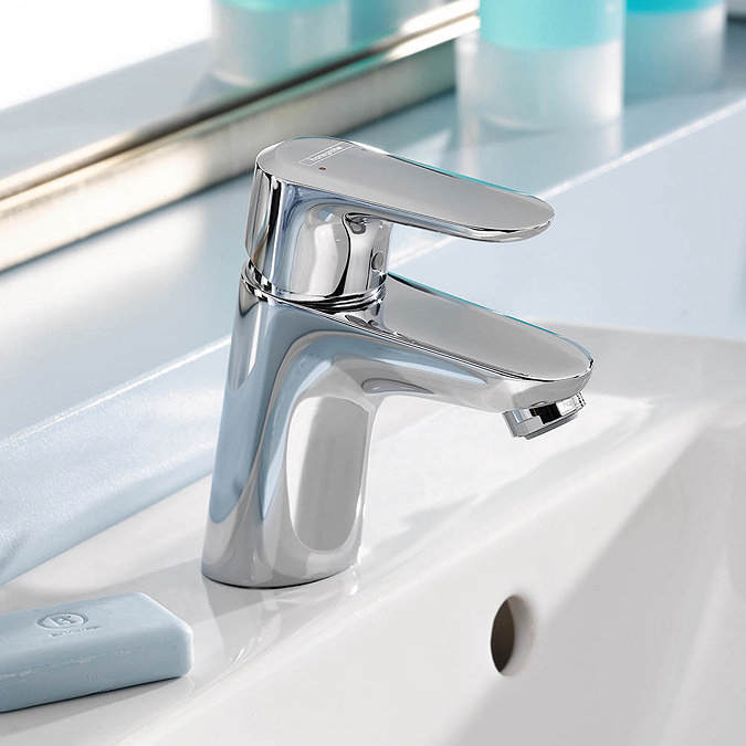 Hansgrohe Ecos M Single Lever Basin Mixer with Pop-up Waste - 14080000  Profile Large Image