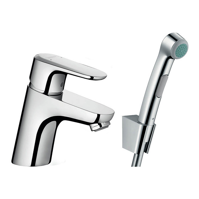 Hansgrohe Ecos Single Lever Basin Mixer with Bidette Hand Shower - 32126000 Large Image