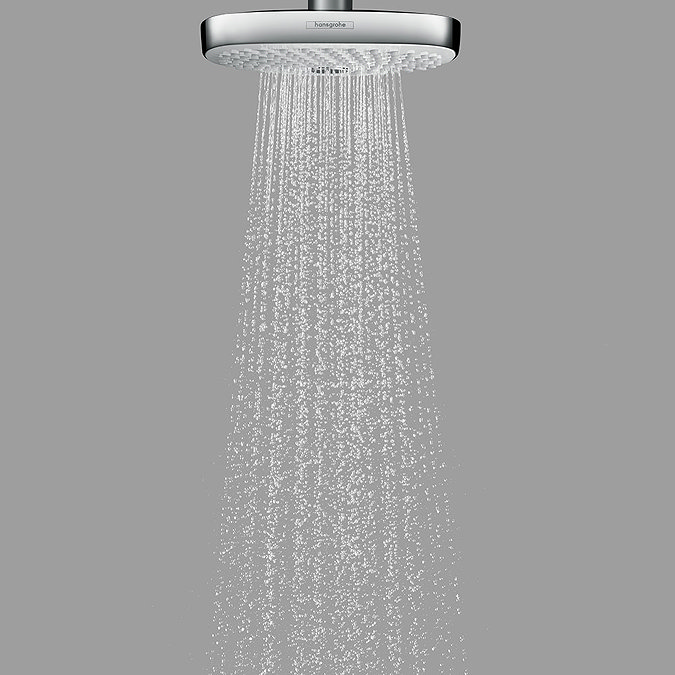 hansgrohe Ecostat E Square Complete Shower Set with Croma Select E Shower Slider Rail Kit Feature L