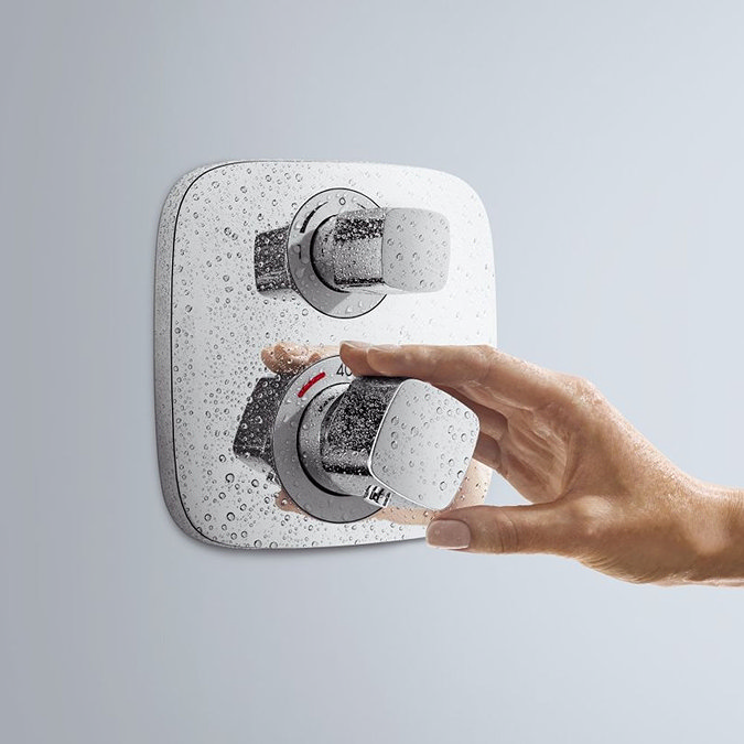 hansgrohe Ecostat E Square Complete Shower Set with Croma Select E Shower Slider Rail Kit additiona