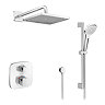 hansgrohe Ecostat E Square Complete Shower Set with Shower Slider Rail Kit  additional Large Image