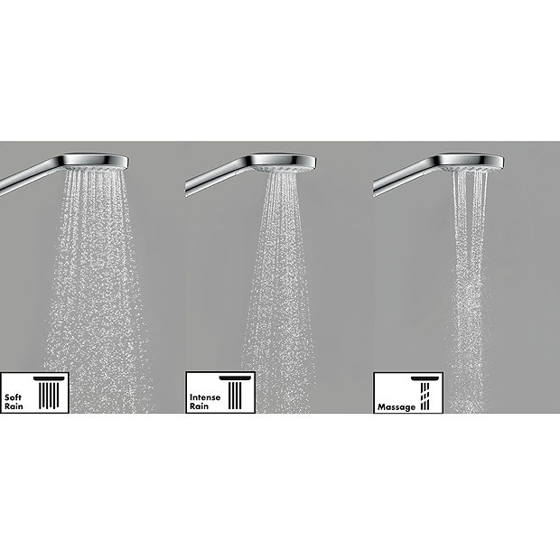 hansgrohe Ecostat E Square Complete Shower Set with Shower Slider Rail Kit