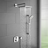 hansgrohe Ecostat E Square Complete Shower Set with Shower Slider Rail Kit Large Image
