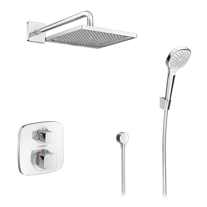 hansgrohe Ecostat E Square Complete Shower Set with Wall Mounted Shower Handset  additional Large Im