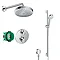 hansgrohe Ecostat S Round Complete Shower Set with Croma Select S Shower Slider Rail Kit Large Image