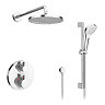hansgrohe Ecostat S Round Complete Shower Set with Shower Slider Rail Kit  In Bathroom Large Image
