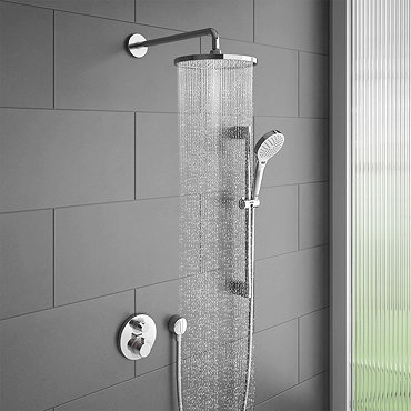 hansgrohe Ecostat S Round Complete Shower Set with Shower Slider Rail Kit  Profile Large Image