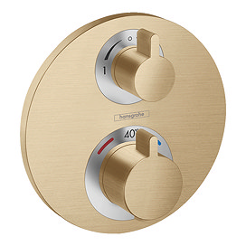 hansgrohe Ecostat S Thermostat 2 Function Concealed Finish Set - Brushed Bronze