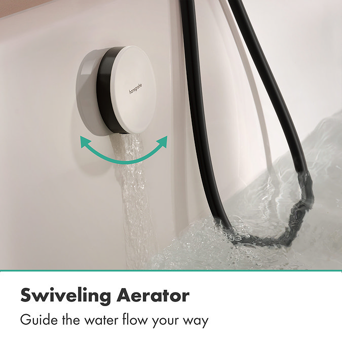hansgrohe Exafill Bath Filler, Waste and Overflow Trim Set - Brushed Black Chrome