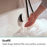 hansgrohe Exafill Bath Filler, Waste and Overflow Trim Set - Brushed Black Chrome