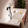 hansgrohe Exafill Bath Filler, Waste and Overflow Trim Set - Brushed Black Chrome