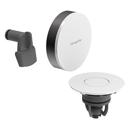 hansgrohe Exafill Bath Filler, Waste and Overflow Trim Set - Brushed Black Chrome