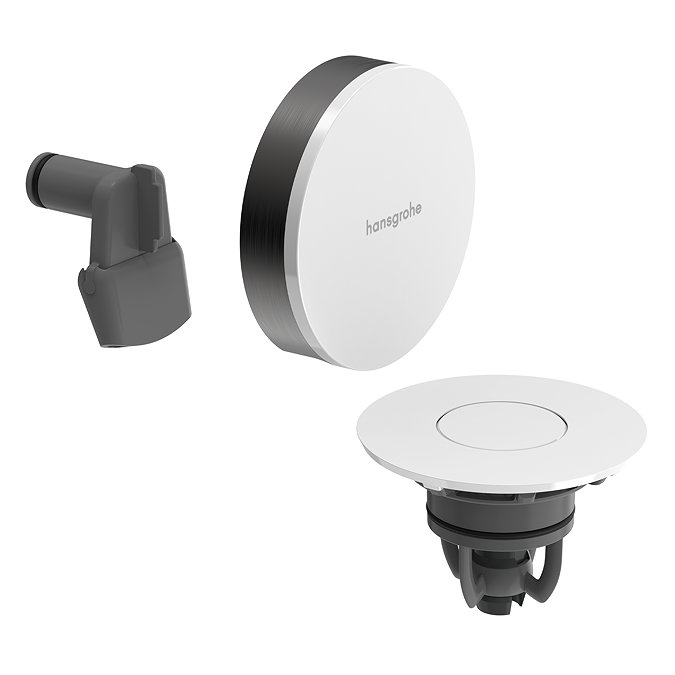 hansgrohe Exafill Bath Filler, Waste and Overflow Trim Set - Brushed Black Chrome