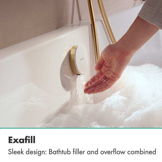 hansgrohe Exafill Bath Filler, Waste and Overflow Trim Set - Brushed Bronze